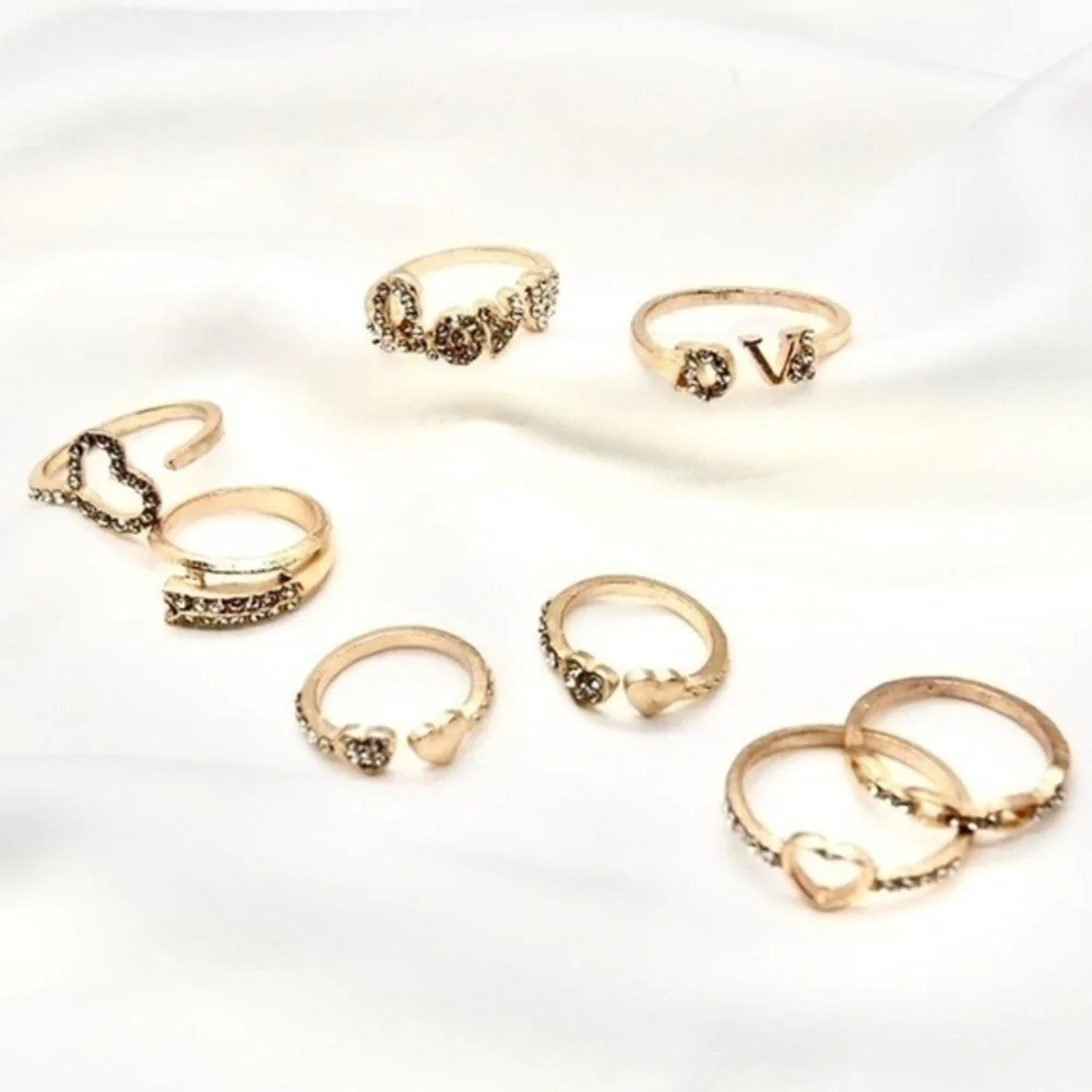 Crystal Ring Set